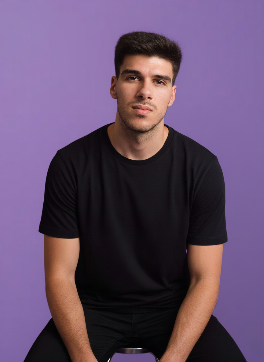 Giulia su sfondo viola